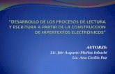 “DESARROLLO DE LOS PROCESOS DE LECTURA Y ESCRITURA A PARTIR DE LA CONSTRUCCION DE HIPERTEXTOS