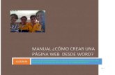 Manual como hacer una pagina web  en word