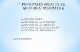 Principales areas de la auditoria informatica