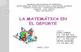 Matematicas y el deporte  presentación 1