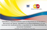 Presentación Ecuador - Desafíos y oportunidades para la equidad en el acceso a servicios de salud / Rita Bedoya y Paulo Tello, Ministerio de Salud Pública, Ecuador