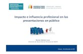 Impacto e influencia profesional en las presentaciones en público presentación