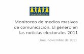 El género en las noticias electorales 2011: El caso peruano