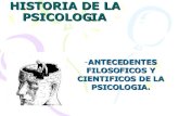 Antecedentes FilosóFicos Y CientíFicos De La PsicologíA