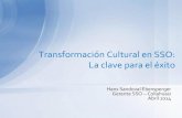 "Transformación Cultural en SSO: La clave para el éxito", Hans Sandoval