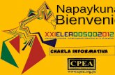 Delegación Peruana - CHARLA PRE-ELEA