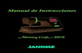 Manual de instrucciones de Bordadora MC350E JANOME