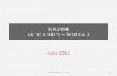 Informe Patrocinios Formula 1 - 2013 / Officials Sponsors F1