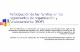 Participación de las familias en los reglamentos de organización y funcionamiento (rof)