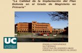 La Calidad de la Implantación del Plan Bolonia en el Grado de Magisterio de Educación Primaria