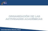 Organizacion de las actividades academicas vr2
