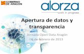 Presentación Aragón Open Data, Alberto Ortiz de Zárate "Apertura de datos y transparencia"