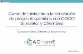 Curso inciación a COCO Simulator y ChemSep - Simulación de procesos químicos por orenador