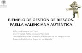 Gestion del Riesgo 10 - Ejemplo: paella valenciana auténtica
