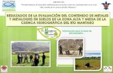 El Mantaro Revive - Resultados de la evalución de la calidad de suelo de la zona alta y media de cuenca del río Mantaro - Perú