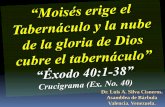 CONF. EXODO 40:1-38. (EX. No. 40). MOISES ERIGE EL TABERNACULO Y LA NUBE DE LA GLORIA DE DIOS CUBRE EL TABERNACULO