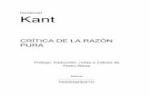 Immanuel Kant: Critica de la razon pura