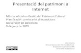 Presentació del Patrimoni a Internet