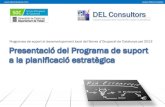 Presentació del programa de suport a la planificació