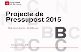 SSTG Projecte Pressupost 2015