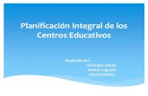 Planificación integral de los centros educativos (presentación)