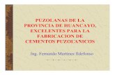 Puzolanas de la provincia de Huancayo: excelentes para la fabricación de cementos puzolánicos