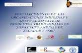 Fortalecimiento de las organziaciones indígenas y apoyo al rescate de productos tradicionales en zonas altoandinas de Ecuador y Perú