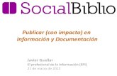 Cómo publicar (con impacto) en Información y Documentación