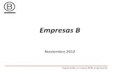 Presentación Empresas B noviembre 2012