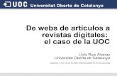 De webs de artículos a revistas digitales: el caso de la UOC. LLUIS RIUS