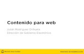 Cómo redactar contenido para web - Julián Rodríguez Orihuela (Modernización) - BAgobcamp 2012