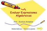 Modulo Evaluar Expresiones Algebraicas Sabado