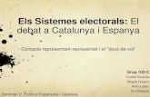 Els sistemes electorals a Catalunya i Espanya