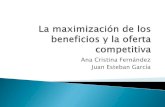 6. la maximización de los beneficios y la oferta competitiva