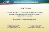 Guía transferencia de la gestión administrativa gob. local   ley 30204