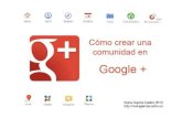 Crear una comunidad google +