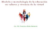 Modelo y metodología de la educación en valores y vivencia de la virtud