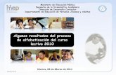 Presentación sobre resultados de alfabetización 2010