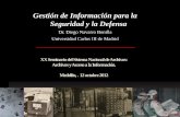 Dr. Diego Navarro Bonilla - Gestión de Información para la Seguridad y Defensa - España