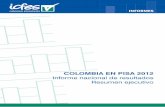 Resumen ejecutivo resultados colombia en pisa 2012