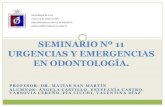 Seminario nº11. URGENCIAS Y EMERGENCIAS EN ODONTOLOGÍA