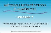 7. variables aleatorias discretas. distribución binomial