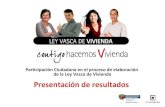Presentacion resultados participacion ciudadana Ley Vasca de vivienda.ppt