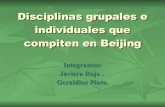 Disciplinas Grupales E Individuales Que Compiten En Beijing