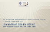 Las normas de RDA en México