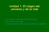 1. el origen del universo y de la   vida
