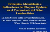 Principios, metodología e indicaciones del bloqueo epidural en el tratamiento del dolor lumbociático