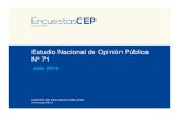Encuesta CEP / Julio 2014
