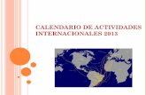 Calendario actividades 2013