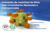 Evaluación de Usabilidad de Sitios Web Universitarios Nacionales e Internacionales